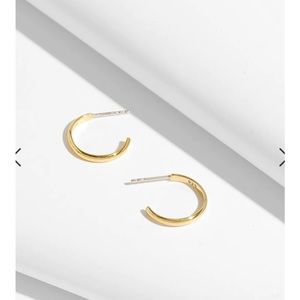 Madewell Delicate Collection Demi-Fine 14k Plated Small Hoop Earrings- NWOT